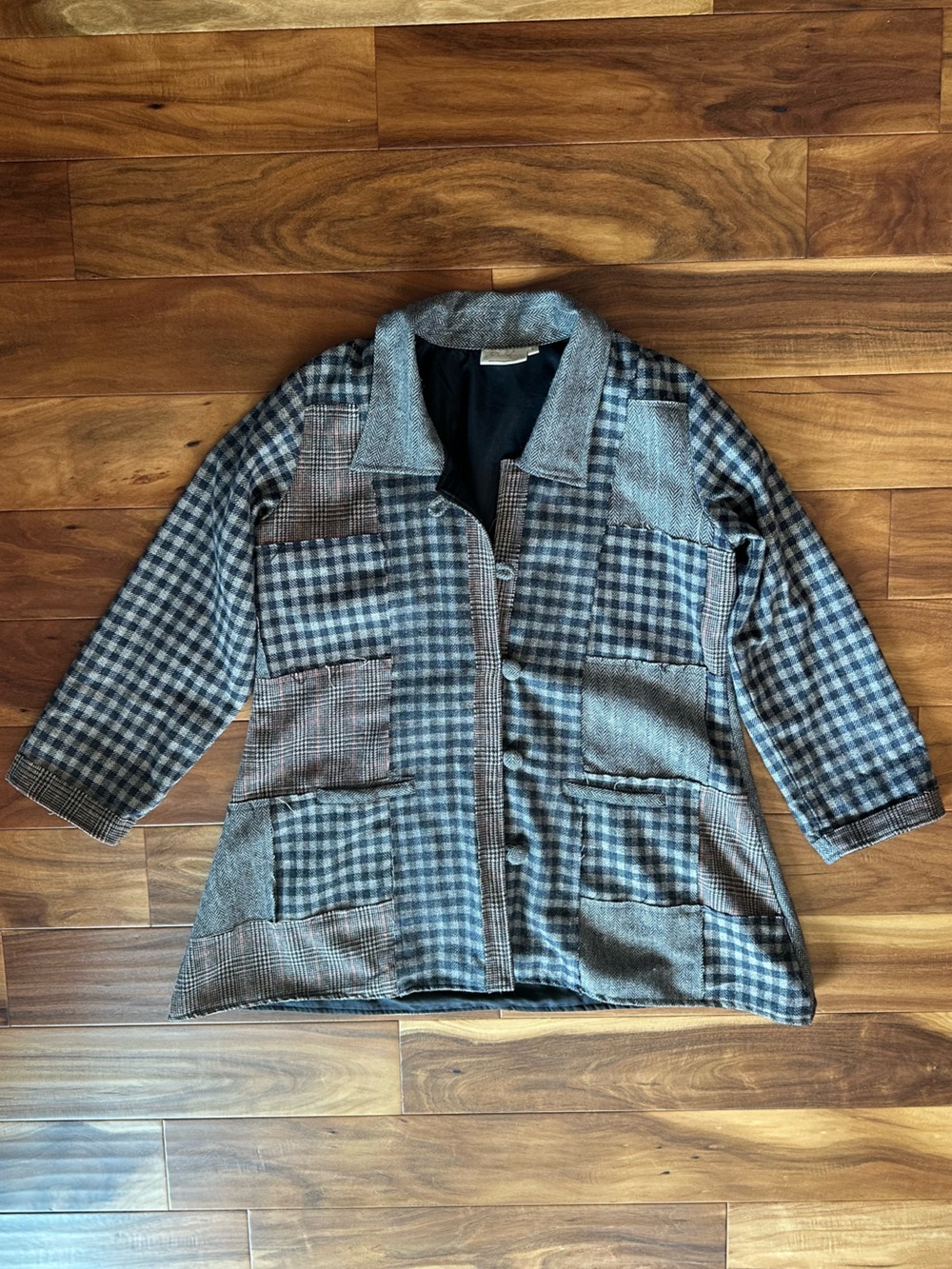 Paper Lace Patchwork Plaid Jacket size Large